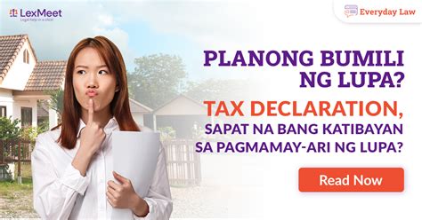 ano ang tax declaration sa tagalog|Sapat na bang katibayan ng pagmamay.